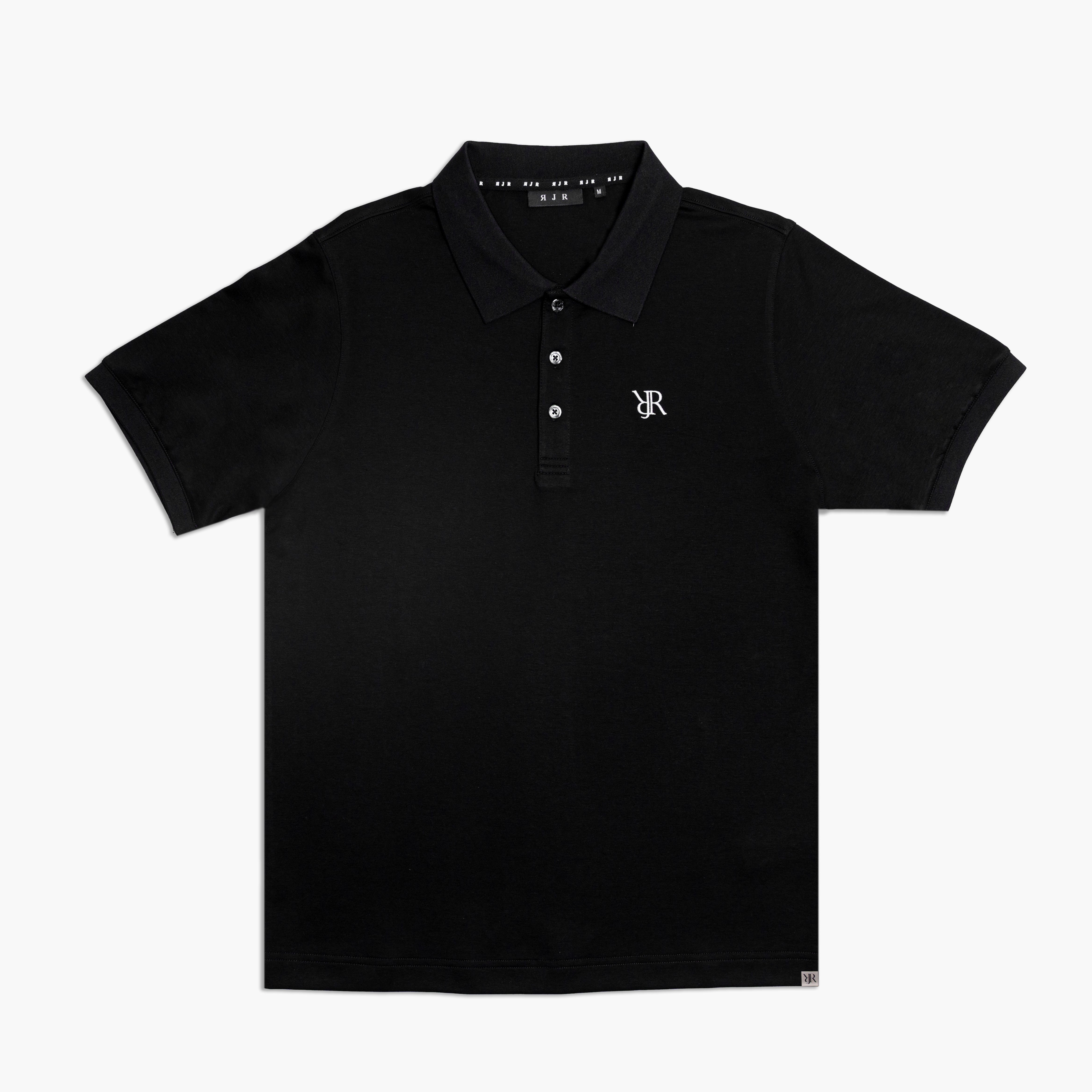 "RJR Basic Polo" Dark Black