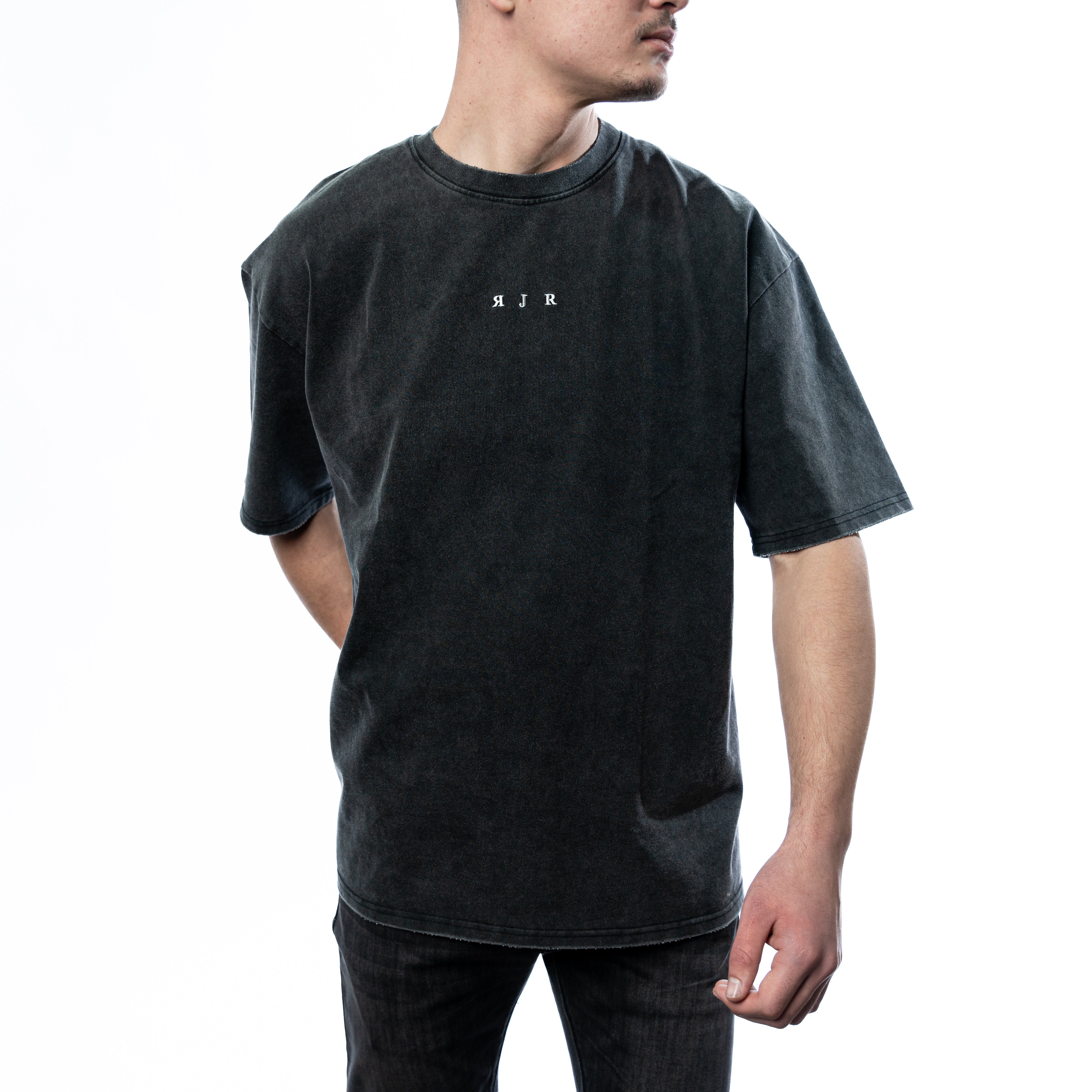 "RJR Oversize" Washed BLACK